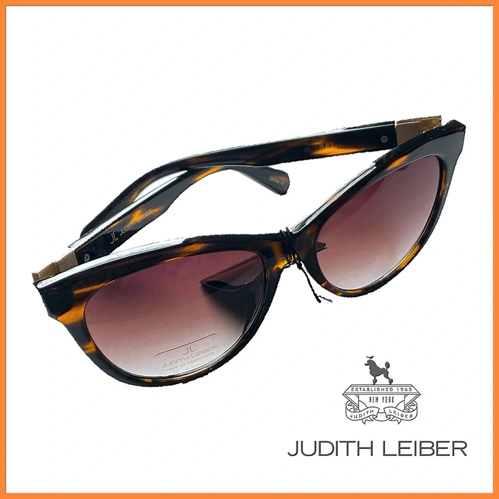 JL Judith Leiber Tortoise Butterfly Sunglasses